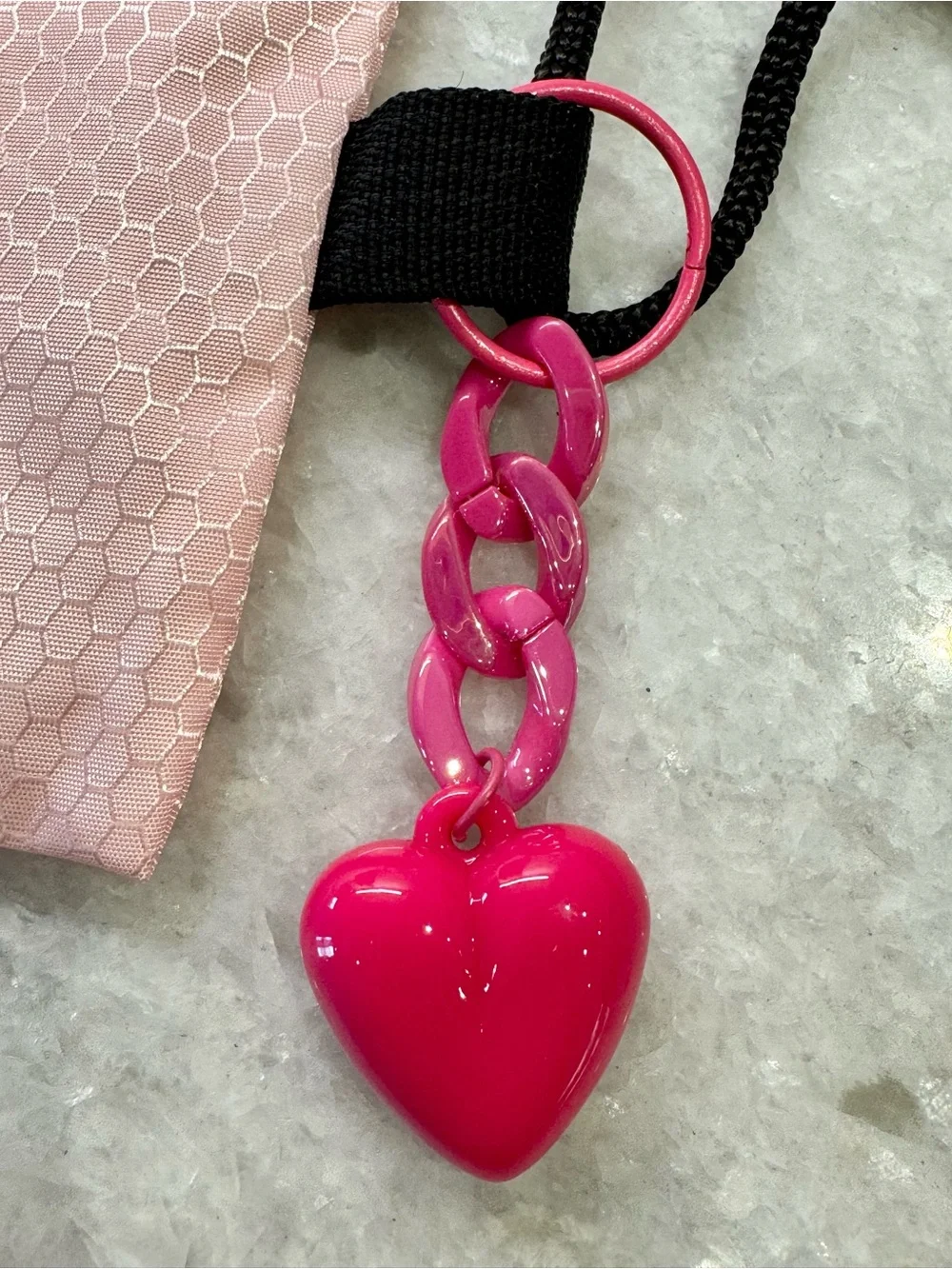 New Poochie Dog Retro 80s Style Backpack Purse Bag w/ Pink Heart Charm 18.5”x16”